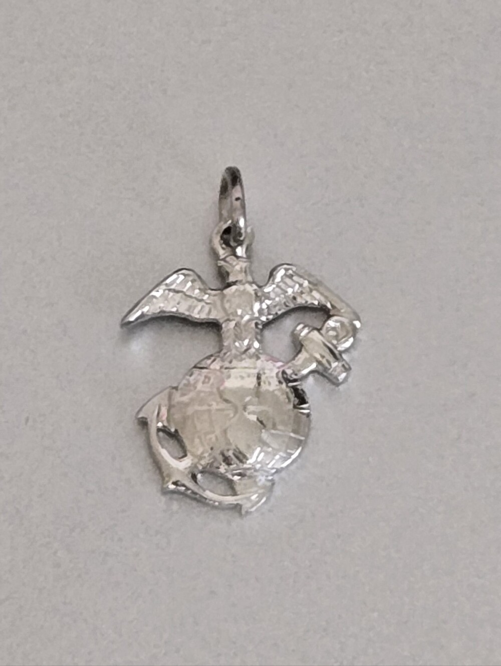 USA Military Marines Anchor Charm Pendant Sterling Silver 925 Jewelry Nautical
